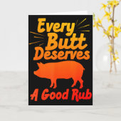 面白いBBQアート 男性 女性 肉を焼く・煙を出す カード (黄色い花)