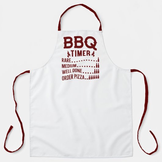 面白いBBQタイマー レッド エプロン (正面)