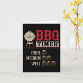 面白いBBQ肉料理タイマービールグリルシェフRbecu カード (黄色い花)