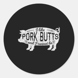 面白いBBQ 私は豚のポークブットが好きで我慢できない ラウンドシール