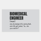面白いBiomed定義ステッカー 長方形シール (正面)