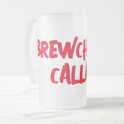 面白いBrewchacho フロストグラスビールジョッキ (正面左)