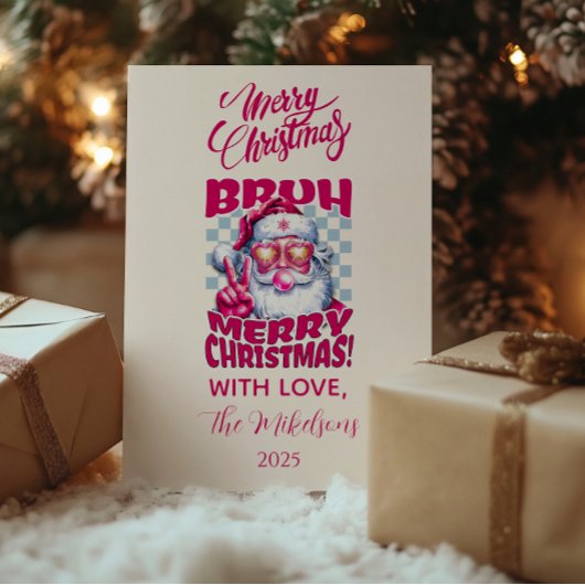 面白いBruhメリークリスマス シーズンカード
