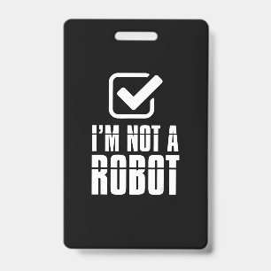 面白いCaptchaロボット工学 私はロボットじゃない 面白いギフト バッジ