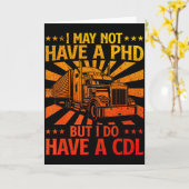 面白いCDLトラック運転手デザイン メンズ レディース セミトラック カード (黄色い花)