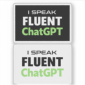 面白いChatGPTステッカー シール (正面)