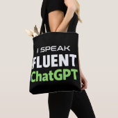 面白いChatGPT トートバッグ (クローズアップ)