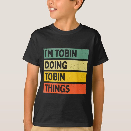 面白いDの引用でTobinのことをするTobin Tシャツ (正面)