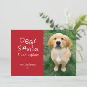 面白いDear Santa I Can Explain ペット写真 シーズンカード (スタンド正面)