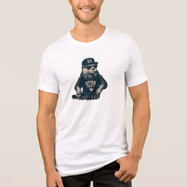 面白いDJ動物ビンテージEDMターンテーブルイラスト トライブレンドTシャツ