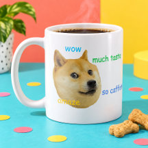 面白いDogeミーム柴犬ワウマッチコーヒー