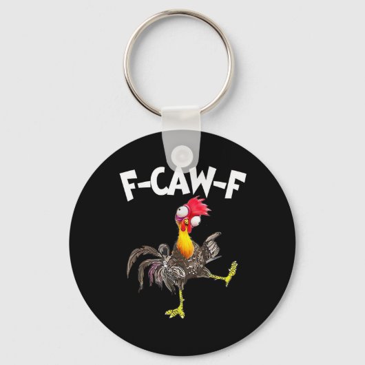 面白いF-Caw-Fニワトリ FCAWFチキン キーホルダー (正面)