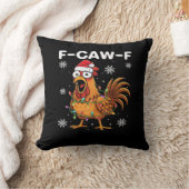 面白いF-Caw-F クリスマスチキンクラシック クッション (ブランケット)