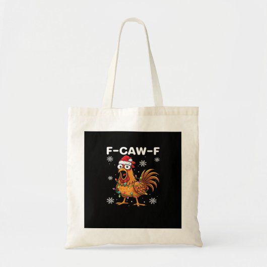 面白いF-Caw-F クリスマスチキンクラシック トートバッグ (正面)