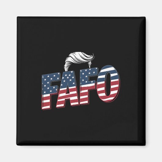 面白いFafoトランプ写真 マグネット (正面)