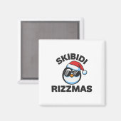面白いGen Alphaスラング クリスマス ペンギン Skibidi Ri マグネット (正面/裏面)