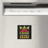 面白いGen Alpha Gen Zスラング 楽しいクリスマスのセーター マグネット (インサイチュ (食洗機))