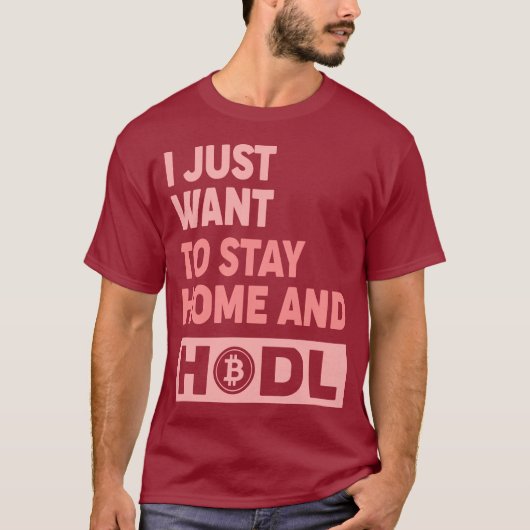 面白いHodl暗号通貨ビットコインロゴTシャツ Tシャツ (正面)