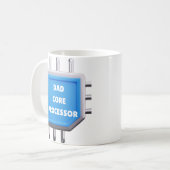 面白いITパパギフト Dad Core Processor コーヒーマグ コーヒーマグカップ (正面左)