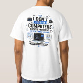 面白いITプロフェッショナルデザイン - ITコーディング引用符  Tシャツ (裏面)