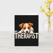 面白いJrt子犬 私のテラスト ジャックラッセルテリア 犬 カード (黄色い花)