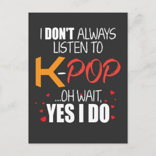 面白いK-Popギフトアイデア 韓国の音楽ファン ポストカード