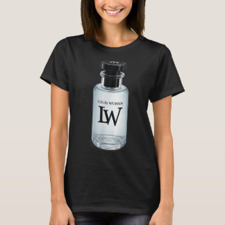 面白いlwガラスボトルスプレイメメ tシャツ