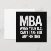 面白いMBA修士学位卒業式 招待状 (正面/裏面)