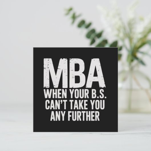 面白いMBA修士学位卒業式 招待状 (スタンド正面)