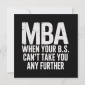 面白いMBA修士学位卒業式 招待状 (正面)