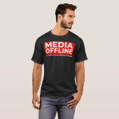 面白いMedia OfflineビデオエディターTシャツ Tシャツ (正面フル)