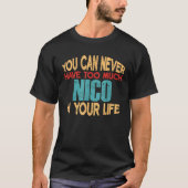 面白いNicoのカスタマイズ可能な名のジョークアイテム Tシャツ (正面)