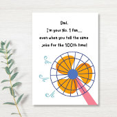 面白いNo. 1ファンの父の日または誕生日カード カード