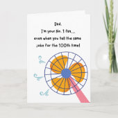 面白いNo. 1 ファンの父の日または誕生日カード カード (正面)