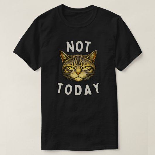 面白いNot+Today猫デザイン Tシャツ (デザイン正面)
