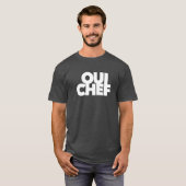 面白いOui Chefレストランボススタッフ料理長部下従業員 Tシャツ (正面フル)