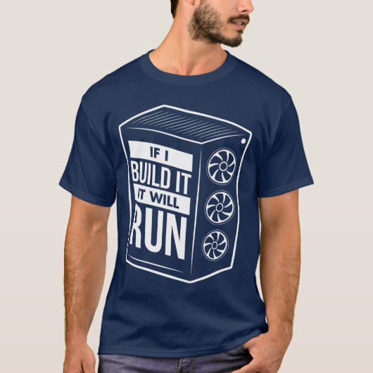 面白いPCビルダー コンピュータービルダー PCゲーマーギフト 男性用 Tシャツ (正面)