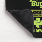 面白いPython開発者 - コーヒーのバグで動く  マウスパッド (コーナー)