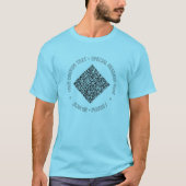 面白いQRコードTシャツギフトにテキストを追加 Tシャツ (正面)
