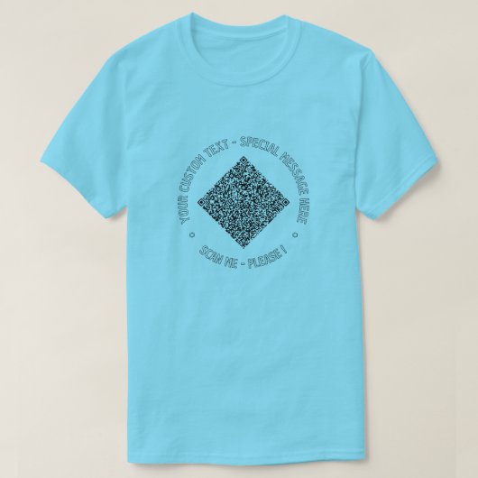 面白いQRコードTシャツギフトにテキストを追加 Tシャツ (デザイン正面)