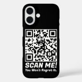 面白いQRスキャンして!面白い後悔ジョーク Case-Mate iPhoneケース (裏面)
