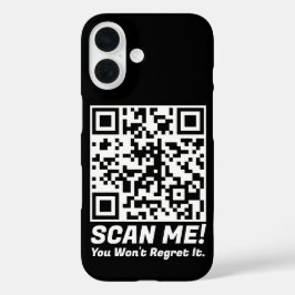 面白いQRスキャンして!面白い後悔ジョーク iPhone 16ケース