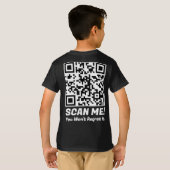 面白いQRスキャンして!面白い後悔ジョーク Tシャツ (裏面フル)