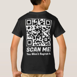 面白いQRスキャンして!面白い後悔ジョーク Tシャツ