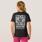 面白いQRスキャンして!面白い後悔ジョーク Tシャツ (裏面フル)