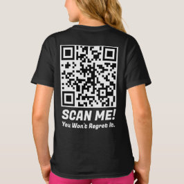 面白いQRスキャンして!面白い後悔ジョーク Tシャツ