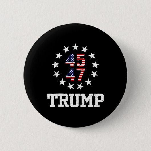 面白いQRトランプ大統領ダンスコード就任式D 缶バッジ (正面)