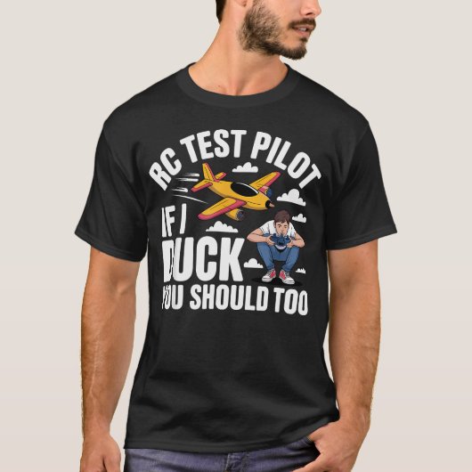 面白いRC飛行機ラジコン Tシャツ (正面)