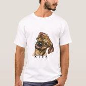 面白いRizz Tシャツ 驚いた犬 (正面)