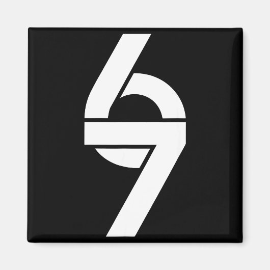 面白いSix Seven 6 7 ミームフレーズ Gen Alphaスラング マグネット (正面)